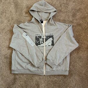 Gray Hooded Men's Sweater